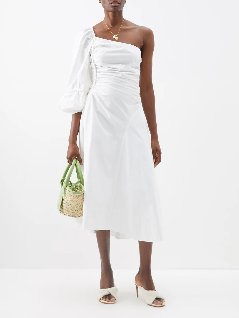 Fiorella one-shouldered cotton midi dress | Ulla Johnson | Matches (US)