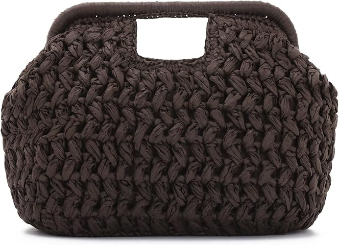 Emprier Straw Clutch Purses for Women Dumpling Bag Summer Beach Woven Handbag | Amazon (US)
