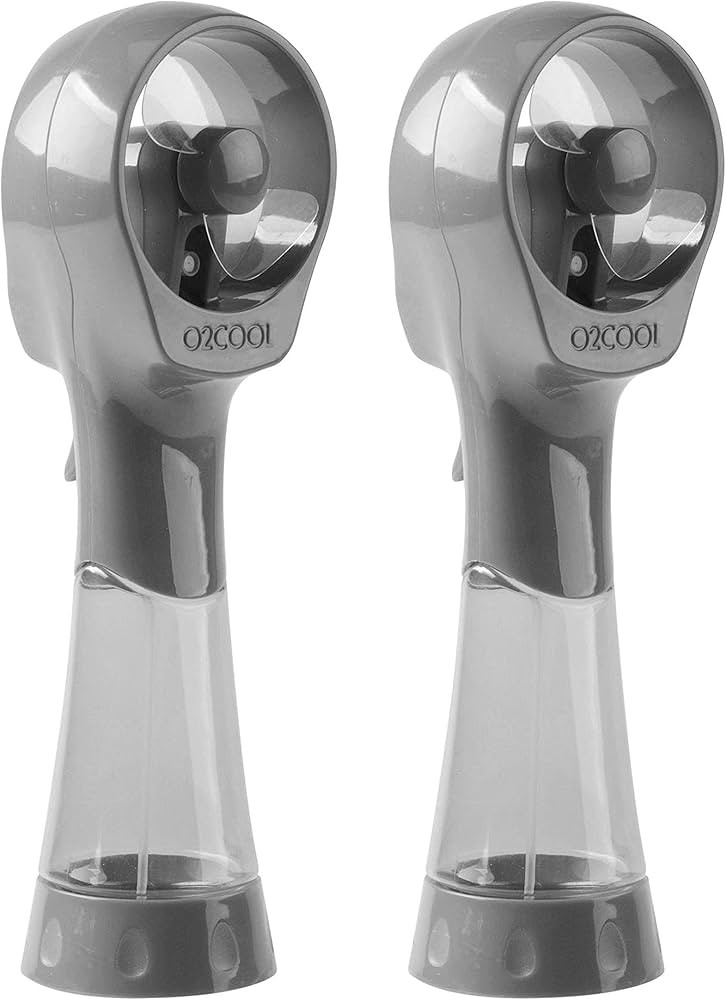 O2COOL 2 Pack Elite Battery Powered Handheld Water Misting Fans (Grey) | Amazon (US)