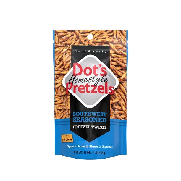 Dot's Homestyle Pretzels, Southwest Seasoned Pretzel Twists, 16 oz Family Size Bag - Walmart.com | Walmart (US)