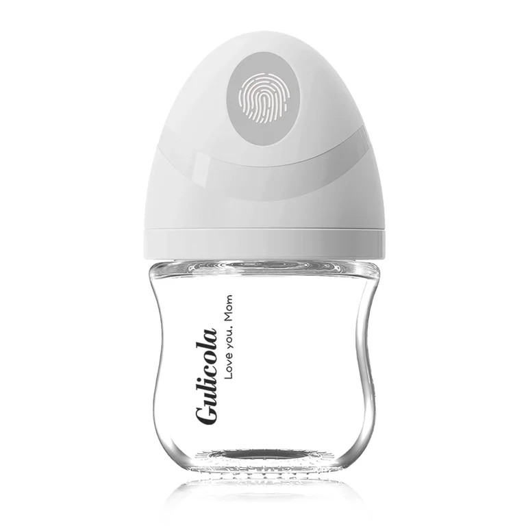 Gulicola Natural Small Glass Baby Bottle 3 oz, Very Slow Flow Nipple, 1 pk - White | Walmart (US)