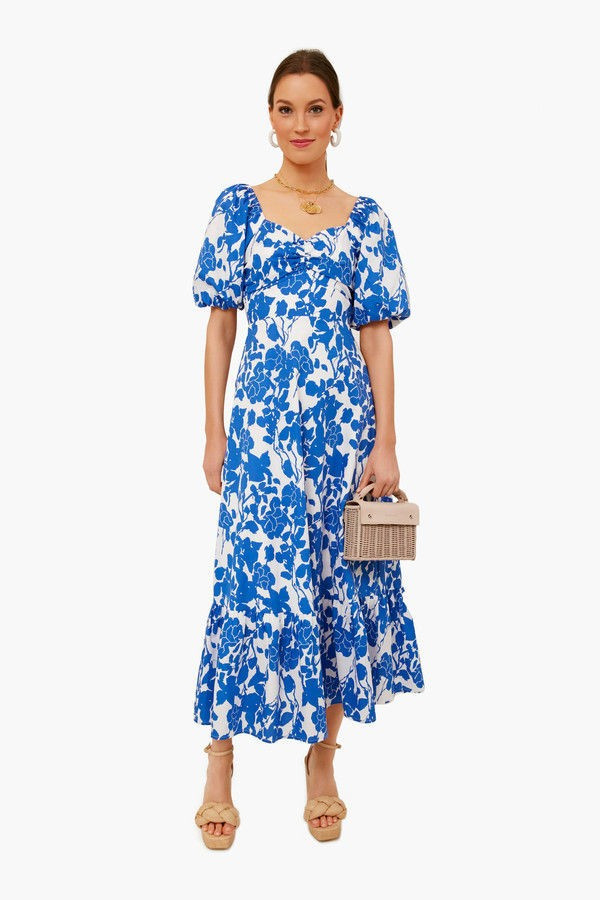 Blue Floral Seaport Midi Dress | Hyacinth House | Tuckernuck (US)
