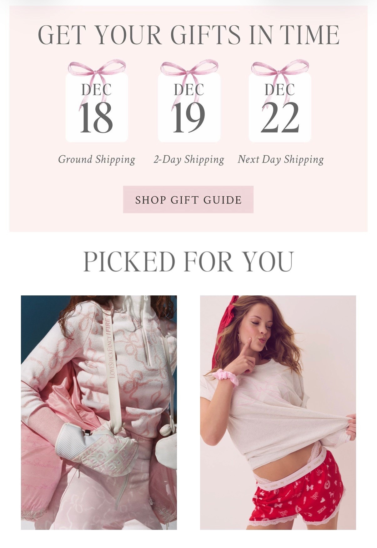 Order NOW to get your Christmas gifts on time from LoveShackFancy 🎄✨
The prettiest bows, dreamy prints, cozy pieces, and perfect gifts that feel extra special.
I linked all my favorite LoveShackFancy picks on LTK so you can shop in time for Christmas magic!

#loveshackfancy #christmasgifts #holidaygifting #giftideasforher #festivefashion #LTKholiday #LTKfashion #LTKfinds #LTKsale #shoppingfavorites #onlineshopping #christmasshopping #girlygifts #ShoppingWithPriiincesss #Atlantamom #AtlantaCreator #Atlantacontentcreators

#LTKGiftGuide #LTKSeasonal #LTKHoliday