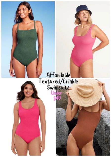 Textured crinkle swimsuits! I found some affordable options from Walmart target old navy and American eagle. All under $40

#LTKtravel #LTKunder50 #LTKswim