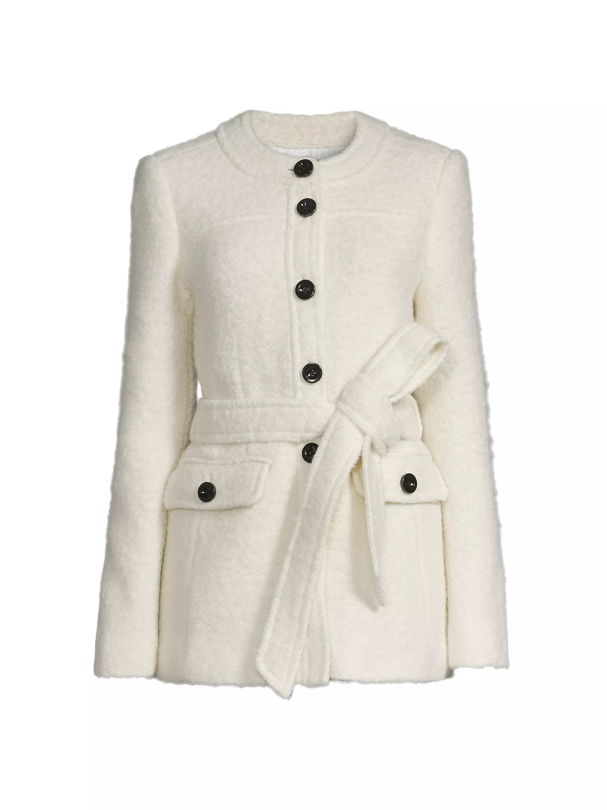 Elaine Collarless Belted Jacket | Saks Fifth Avenue