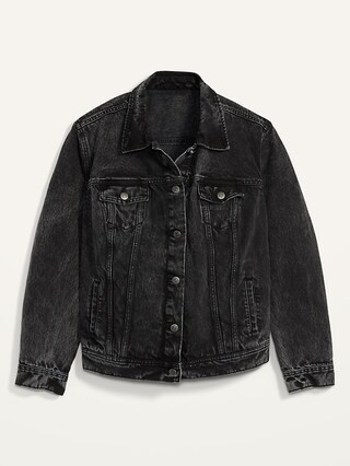 Black Acid-Wash Plus-Size Jean Jacket | Old Navy (US)