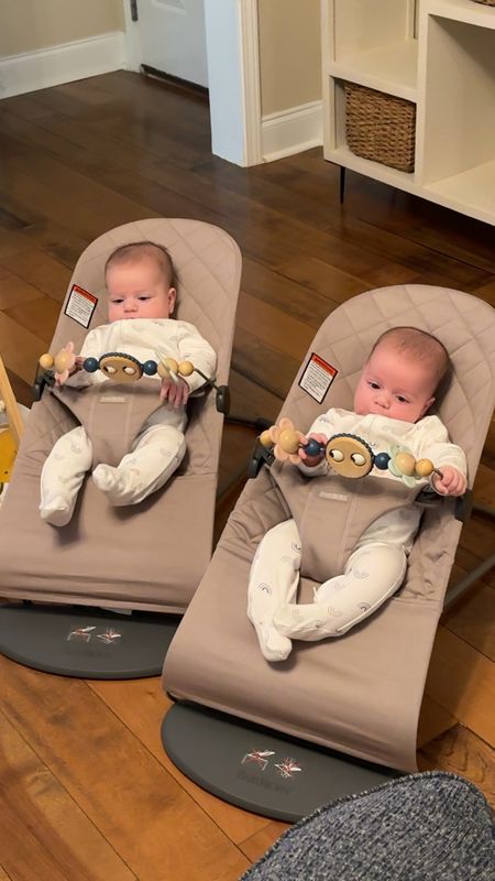 Babies are 4 months old and now loving the Baby Bjorn bouncer and play bar  

#LTKkids #LTKbaby #LTKVideo