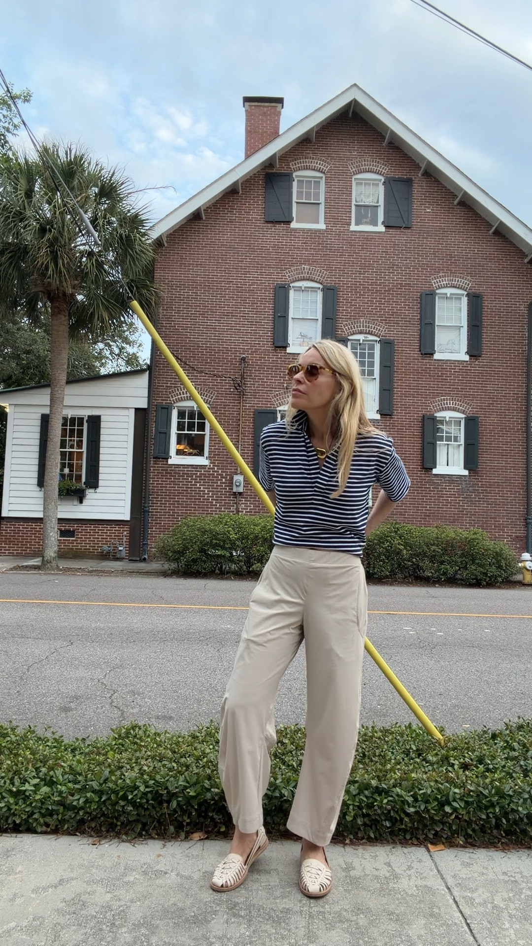 The most flattering and slimming pants. Holley15 15% off. Adjustable chic necklace and a favorite yacht stripe top. 15% off stripes 

#LTKootd #LTKPetite #LTKOver40