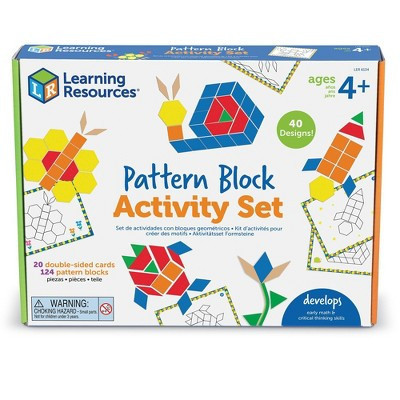 Learning Resources Pattern Block Activity Set: Preschool Math & Counting Kit, Educational Focus on Patterns, Plastic Material | Target