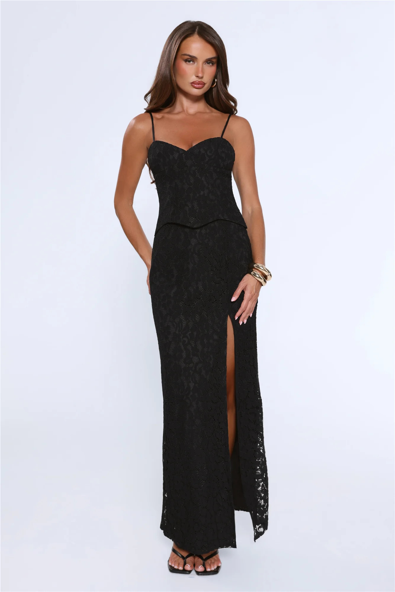 Blossom At Dusk Maxi Dress Black | Hello Molly (US)