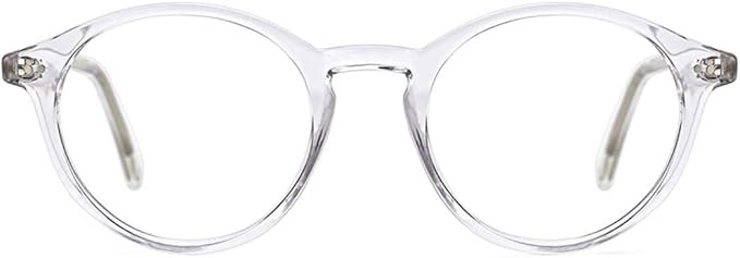 TIJN Blue Light Blocking Glasses Men Women Vintage Thick Round Rim Frame Eyeglasses | Amazon (US)