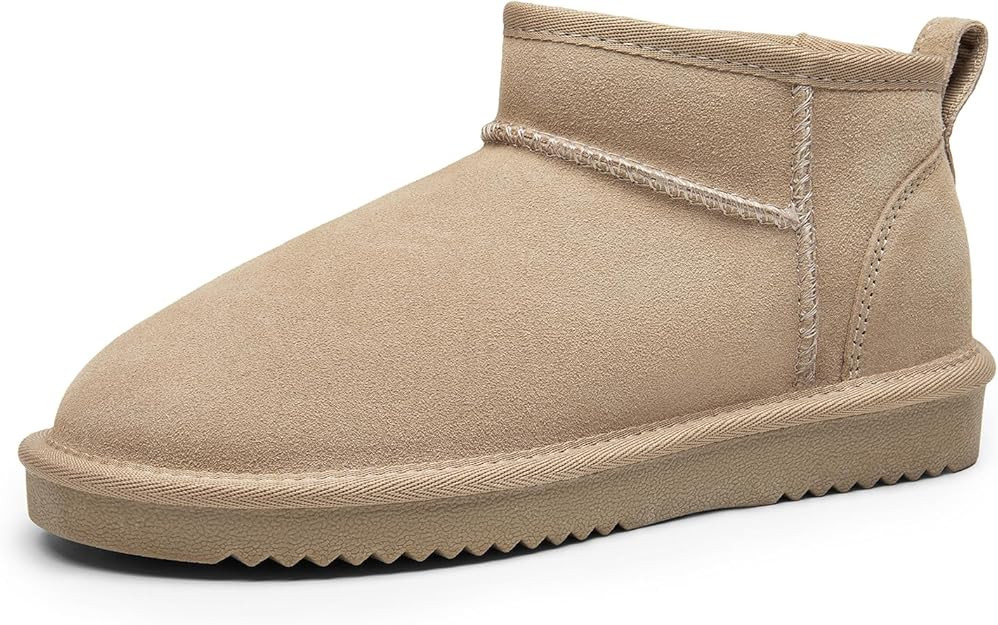 DREAM PAIRS Ankle Winter Mini Boots for Women Genuine Suede Faux Fur Lining Water Resistant Warm ... | Amazon (US)