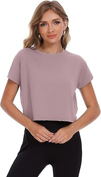 Dalavch 6 Pack Women's Crop Top Short Sleeve Athletic Workout Yoga Running Gym Casual Tees T-Shir... | Amazon (US)