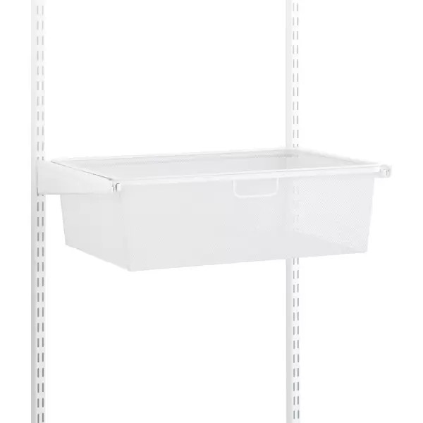 Elfa 24" 2-Runner Mesh Hanging Drawer White | The Container Store