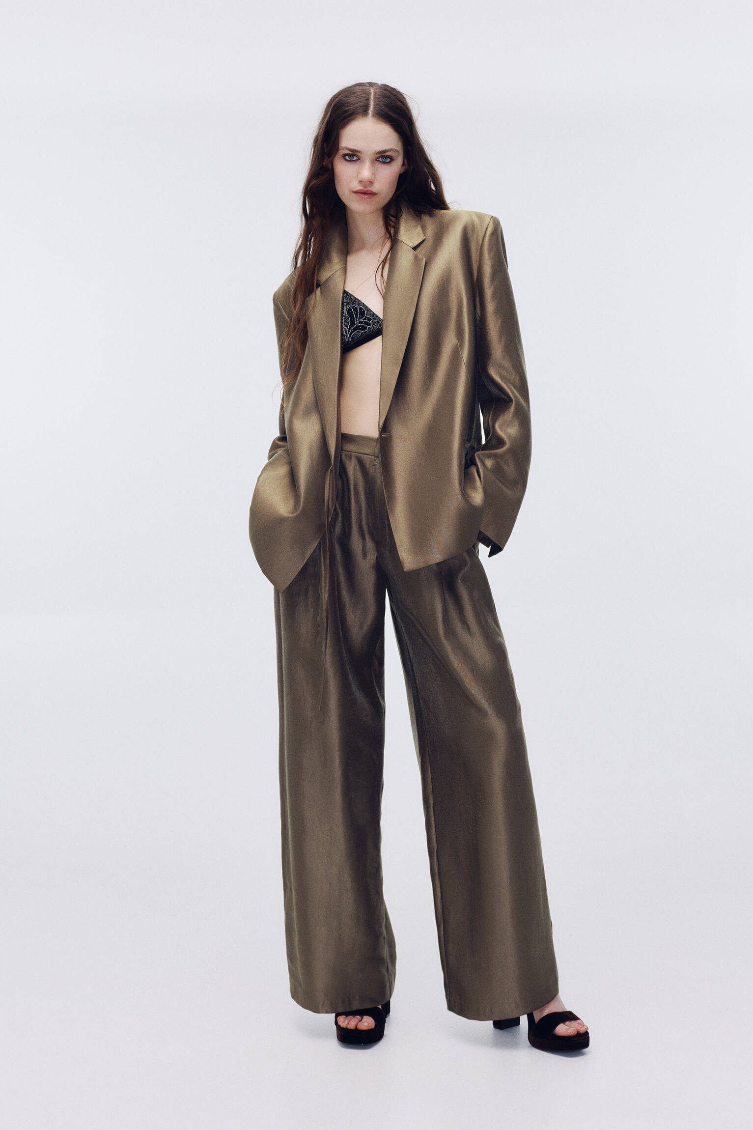 Satin smart pants - pull&bear | PULL and BEAR UK