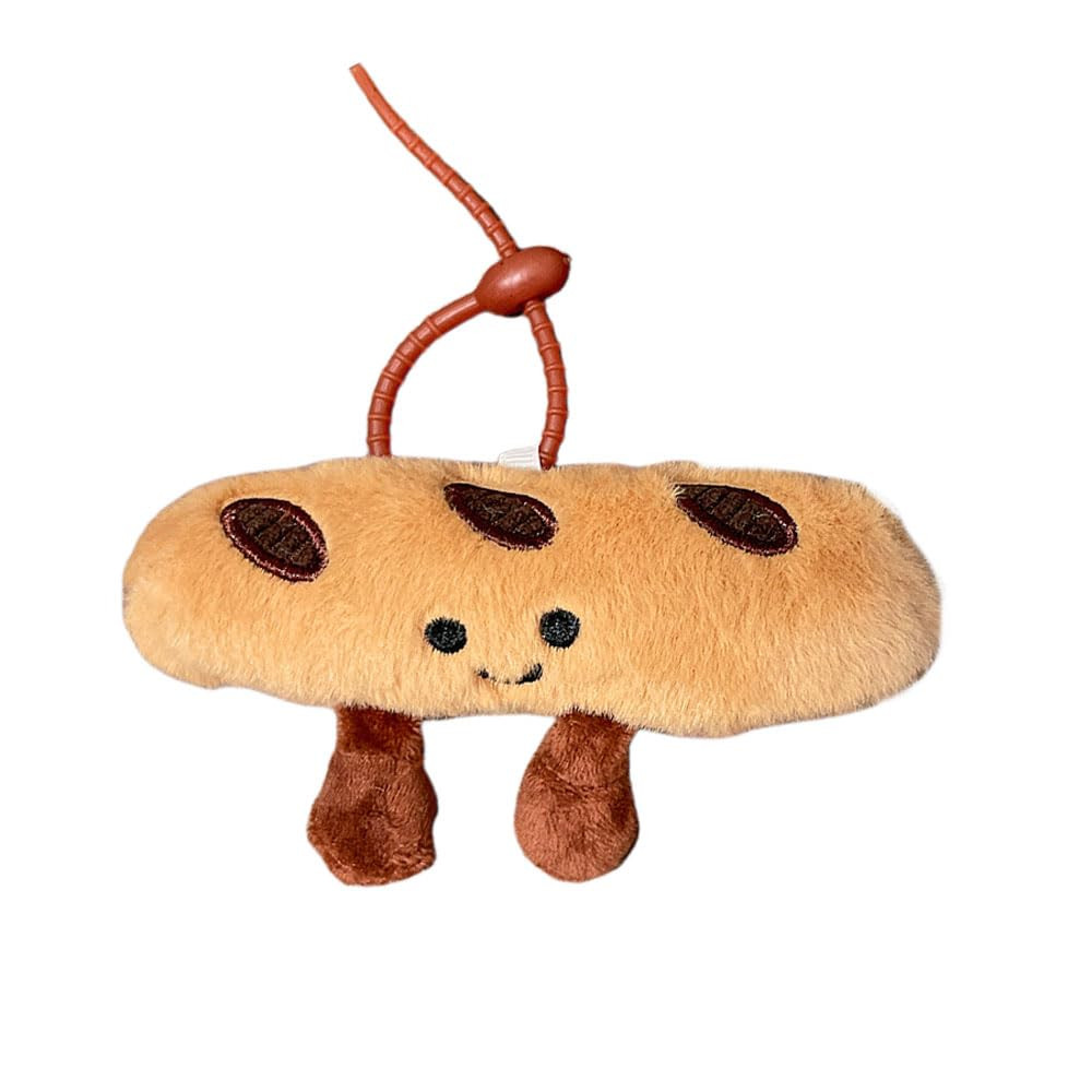 Cute Happy Smiling Bread Croissant Baguette Keychain Lucky Good Luck Positive Energy Key Chain Ri... | Amazon (US)