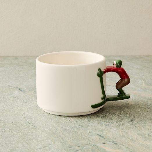 Skier Stacking Figural Mug | West Elm (US)