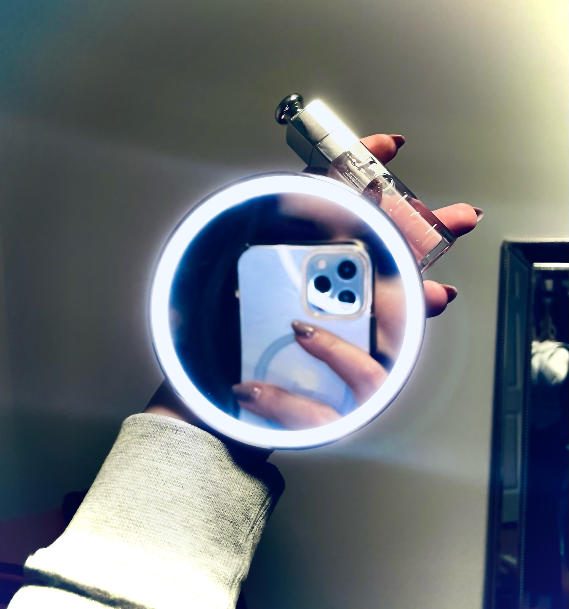 Simple human sensor mirrors! The Travel style has a ring on the back for your thumb, so you can hold and use your make up at the same time! This style has x3 magnification and tree light settings. Comes with a protective case, too! 

#LTKFind #LTKbeauty #LTKtravel