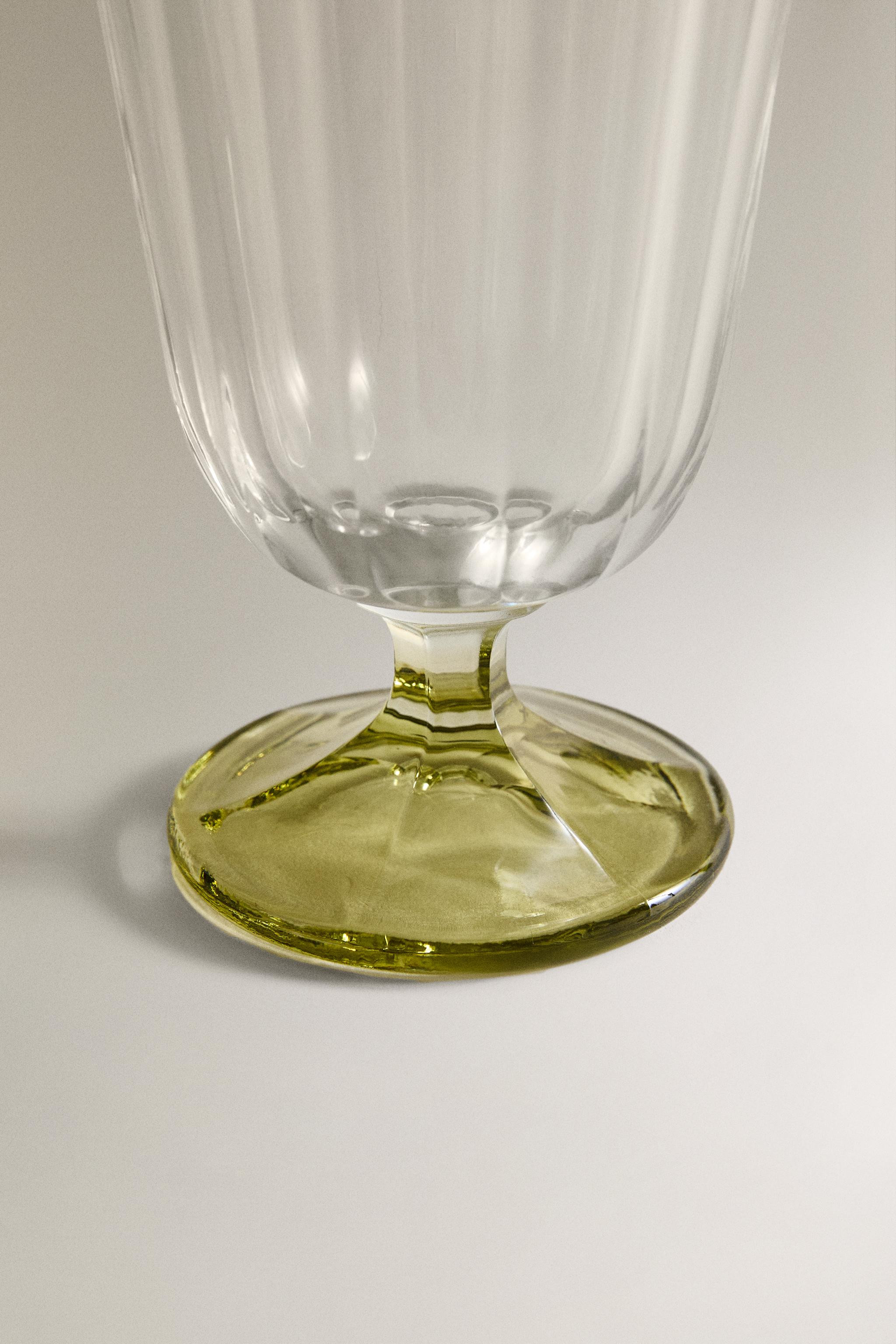 COLOURED RIM WINE GLASS | Zara US