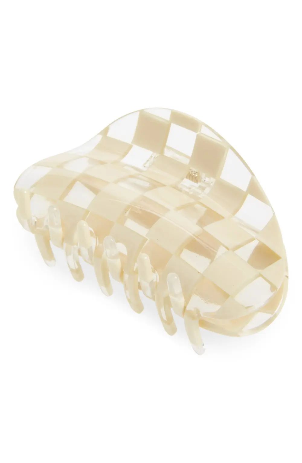 Chunks Checker Claw Hair Clip in White/clear at Nordstrom | Nordstrom Canada