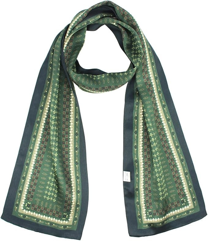 ANDANTINO 100% Silk Scarf for Women 58”*6.3” Long Shawls for Headscarf and Neck- Oblong Hair ... | Amazon (US)