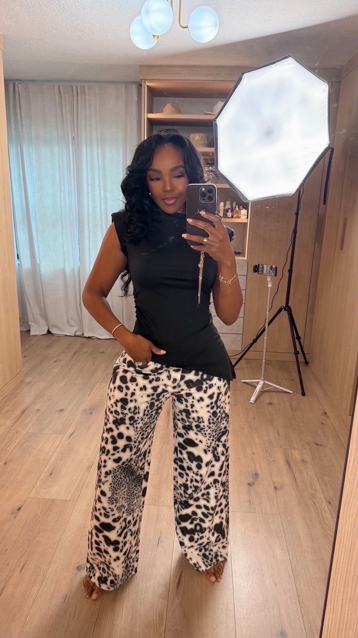 ANIMAL PRINT, BUT MAKE IT CHIC 🖤

A sleek black top with statement leopard-print pants is such an easy way to make a simple look feel bold. Perfect for dinner, girls’ night or a fun fall night out.

Wearing: Size Small | 5’4” | 140 lbs | 34D-27-40

leopard print pants, animal print outfit, black top outfit, fall going out outfit, girls night outfit, statement pants, date night outfit, trendy fall fashion, chic casual outfit, petite fall style, elevated basics, fall fashion women

📲 Download the FREE LTK app & follow me (@kirasfashionfinds).

#LTKPetite #LTKStyle
