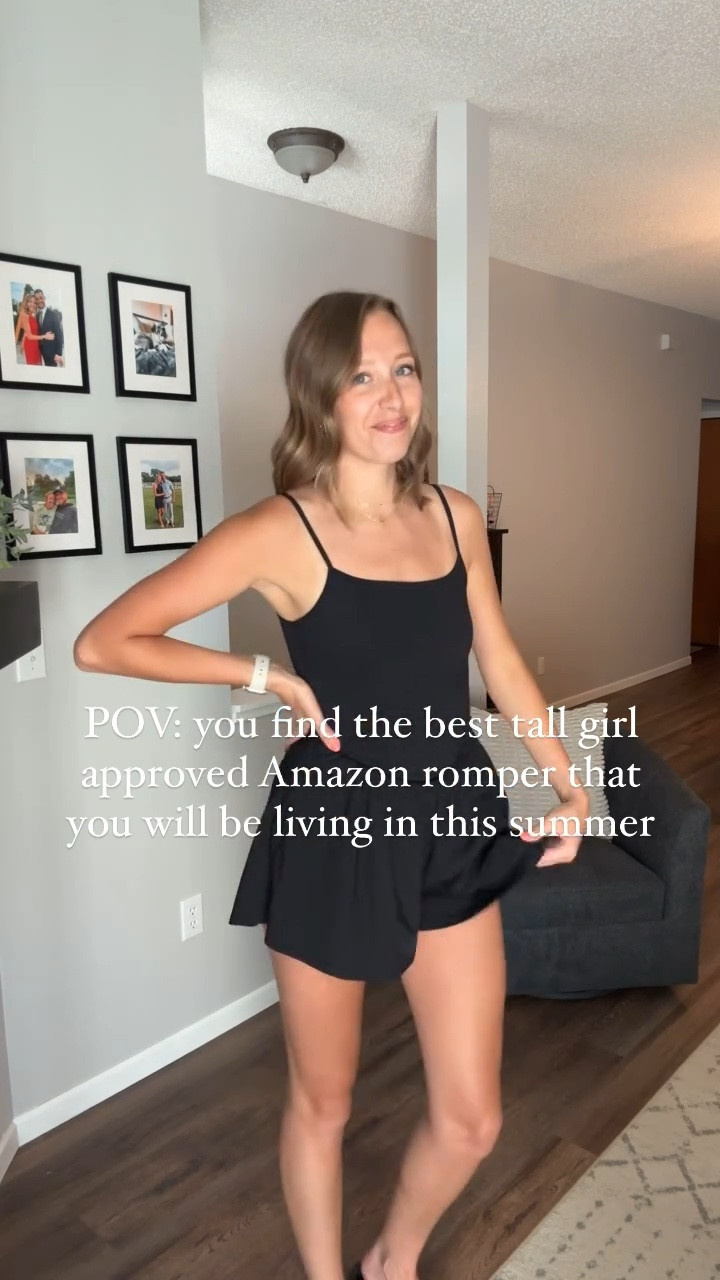 Follow @helloemmamarie for more tall girl approved finds! Comment “LINK” for all the details sent to your inbox! Make sure you’re following me so you get my messages 💌

This romper is perfect! Built in shorts, adjustable straps & buttery soft material! Comes in a few colors and is under $30! @beaully_store @amazonfashion #beaully #romper #affordablefashion #activewear #athleisure 
.
.
.
Romper, activewear, athleisure, tall girl approved, affordable fashion, affordable activewear