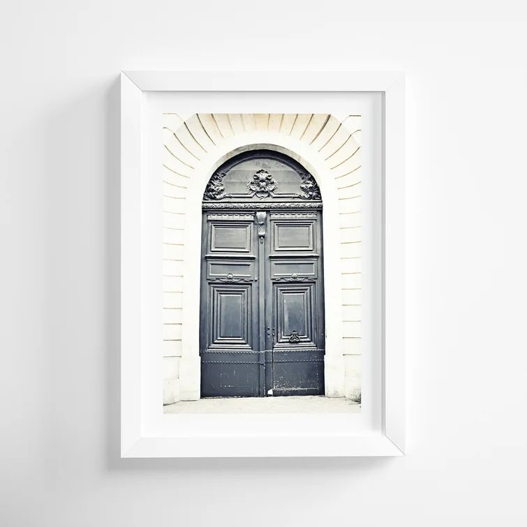 Black Paris Door by Caroline Mint - Picture Frame Photograph | Wayfair North America