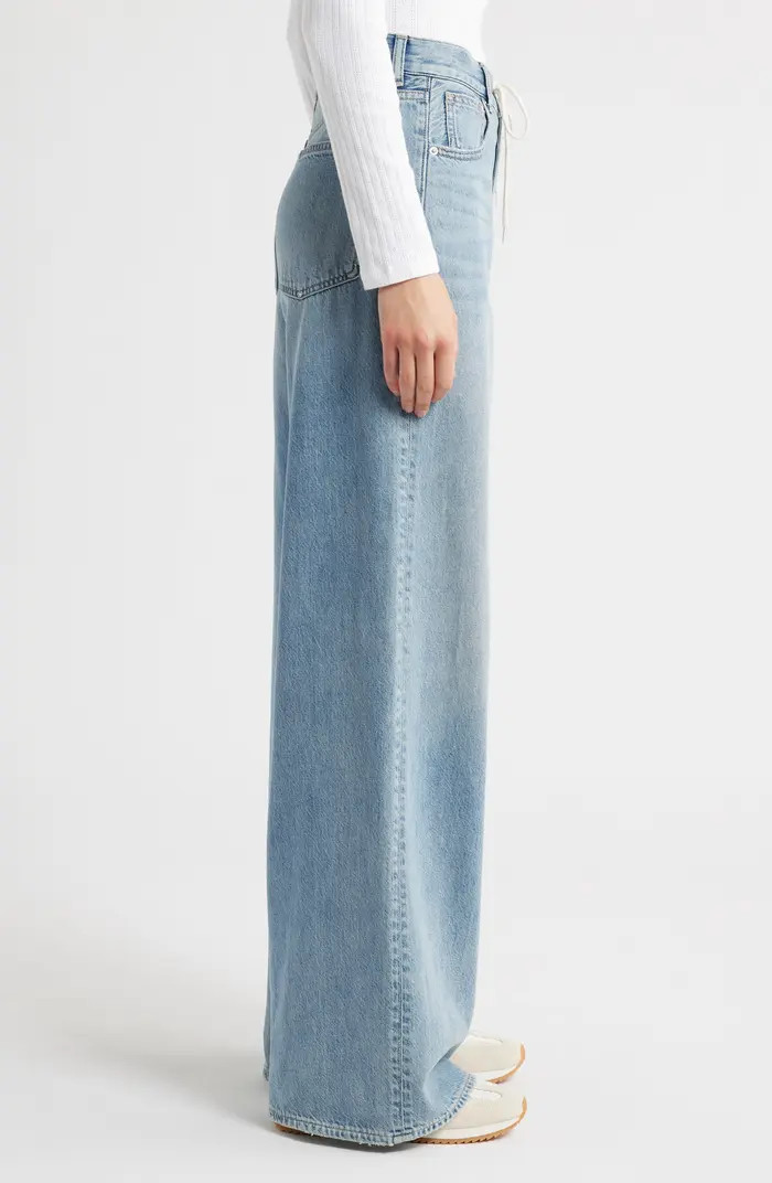 Superwide Leg Drawstring Jeans | Nordstrom