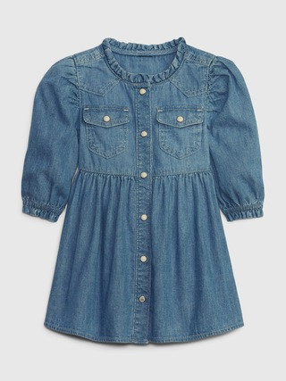 Baby 100% Organic Cotton Western Denim Dress with Washwell | Gap (US)