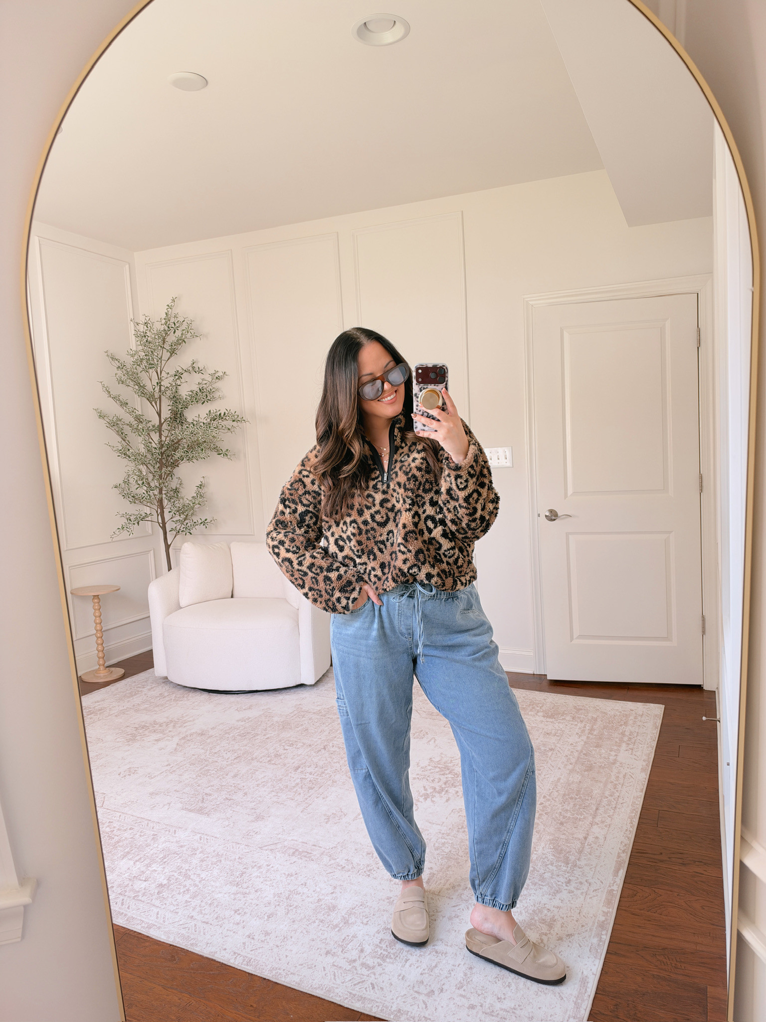 wearing a large in the top, XL in the pants 

 #LTKSeasonal #LTKMidsize