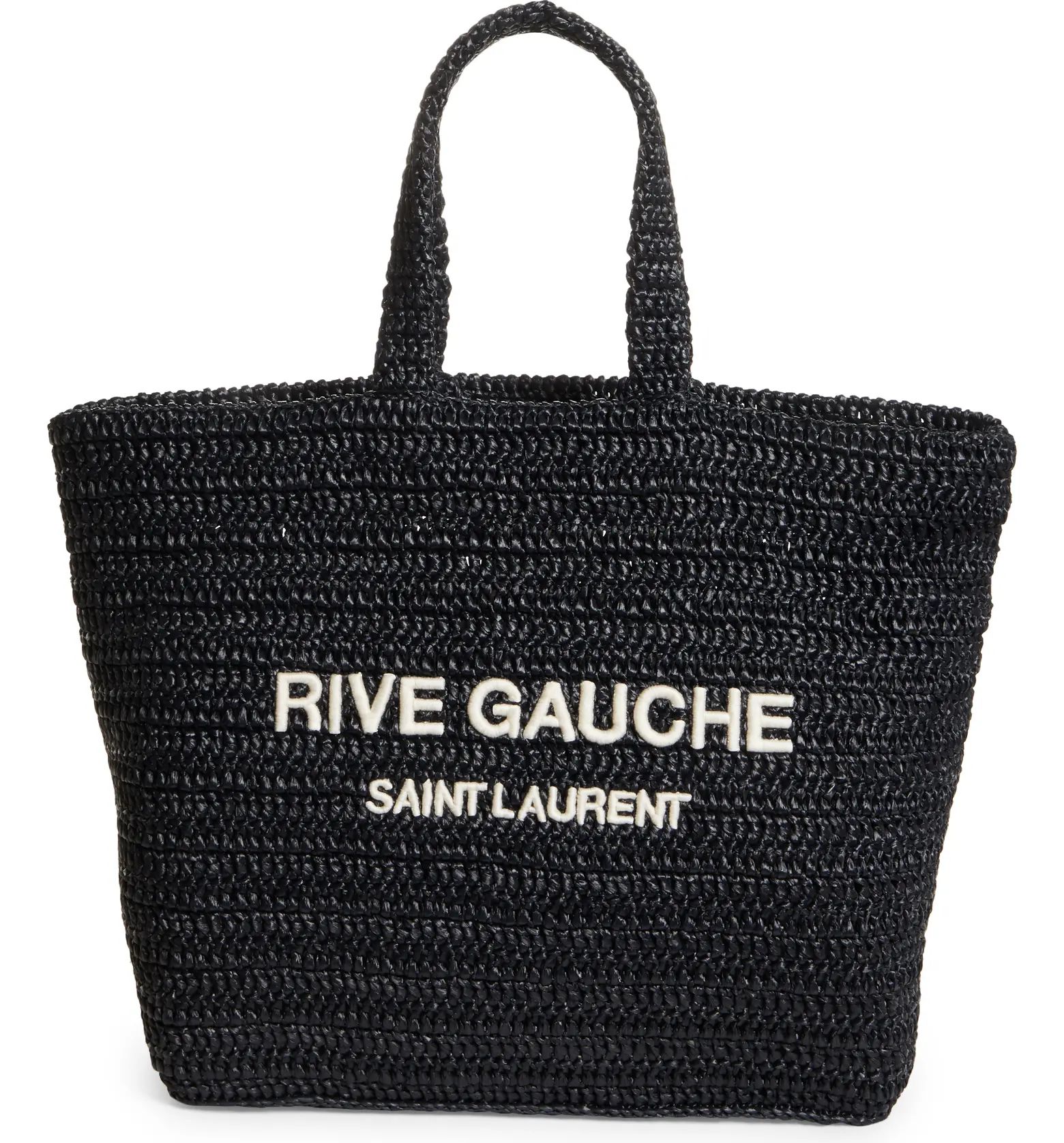 Rive Gauche Logo Crochet Tote | Nordstrom
