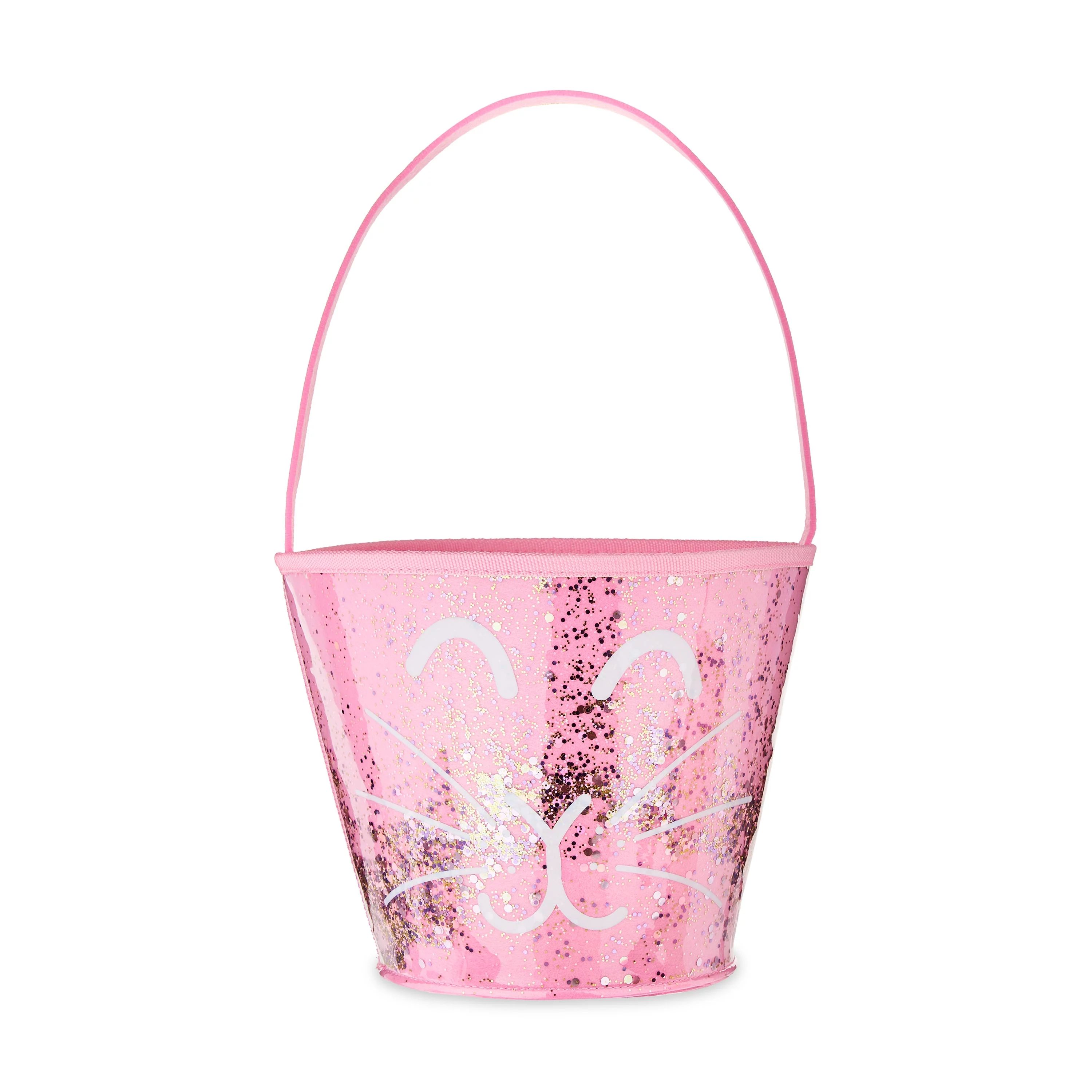 Packed Party 'Hoppy Easter' Pink Confetti Bunny Easter Basket, Soft Felt  with Handle | Walmart (US)