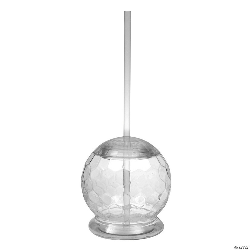 3 3/4" x 4" 16 oz. Snow Globe-Shaped Reusable Plastic Cups with Lids & Straws - 12 Pc. | Oriental Trading Company