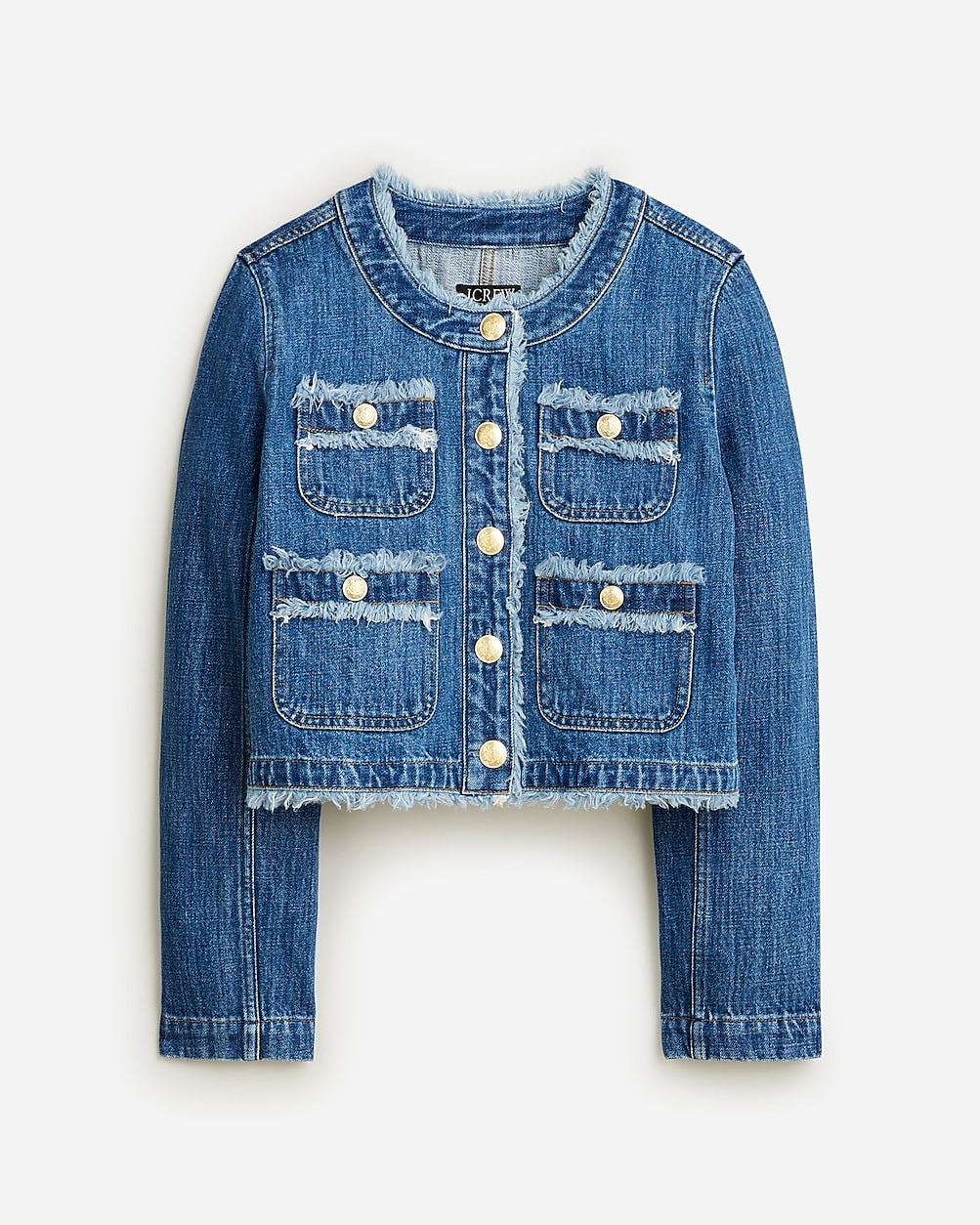 Frayed denim lady jacket | J. Crew US