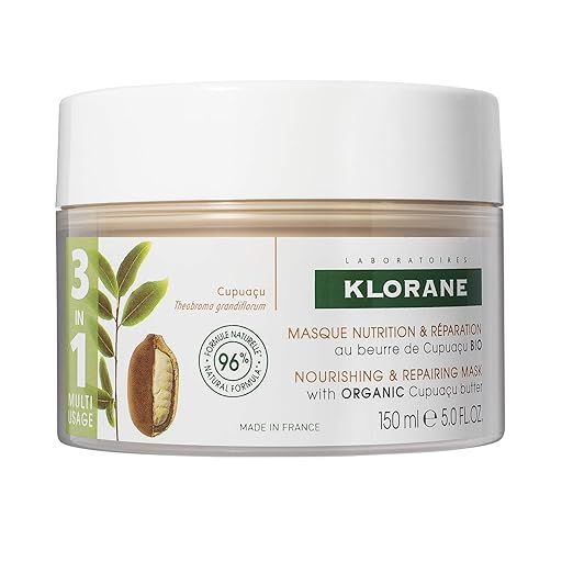 Klorane 3-in-1 Mask with Organic Cupuaçu Butter, Nourishing & Repairing for Very Dry Damaged Hai... | Amazon (US)