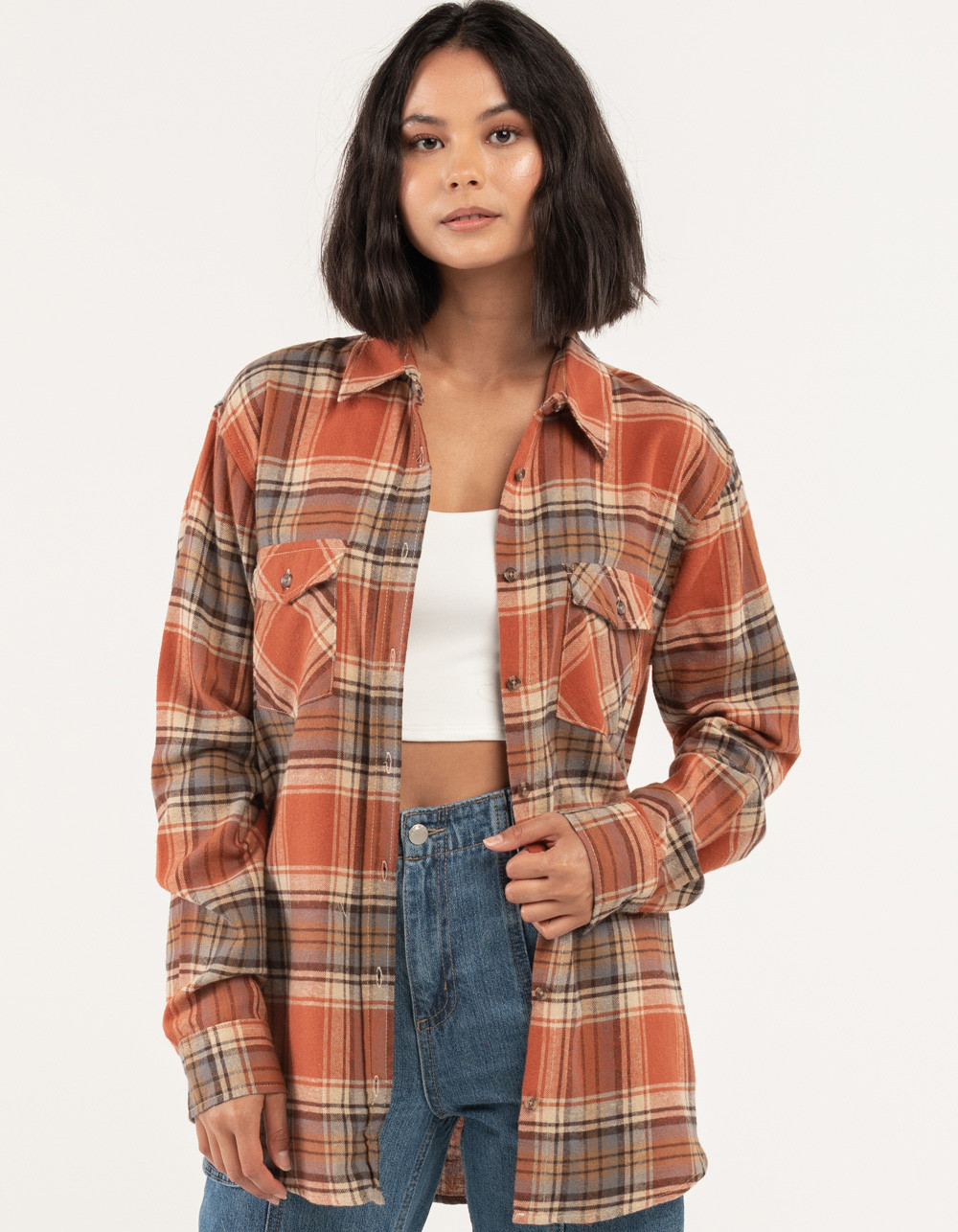 RSQ Womens Oversized Plaid Flannel | Tillys
