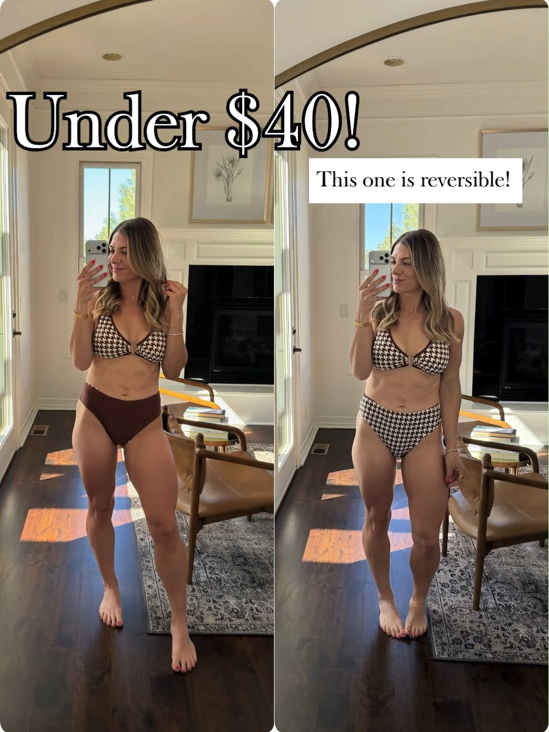 Twirling into retro vibes with the Cupshe Gingham Brown Houndstooth Bikini Top & Reversible Bottoms Set. Switch up your look effortlessly, use code Nicki15 for 15% OFF $65+ ☀️🏖️🤎
#cupshebikini #ginghambikini #houndstoothbikini #reversiblebottoms #swimwearstyle #bikinitop #summerfashion #beachwear #vacationlook #resortstyle 

 #LTKootd #LTKSwim