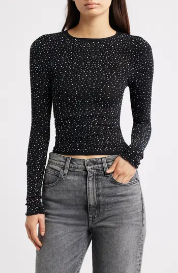 Night Sky Studded Rib Top | Nordstrom