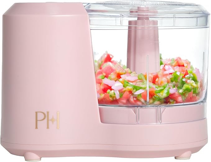 Paris Hilton 1.5-Cup Food Chopper, Stainless Steel Blade With One-Touch Pulse Control, Compact Mi... | Amazon (US)
