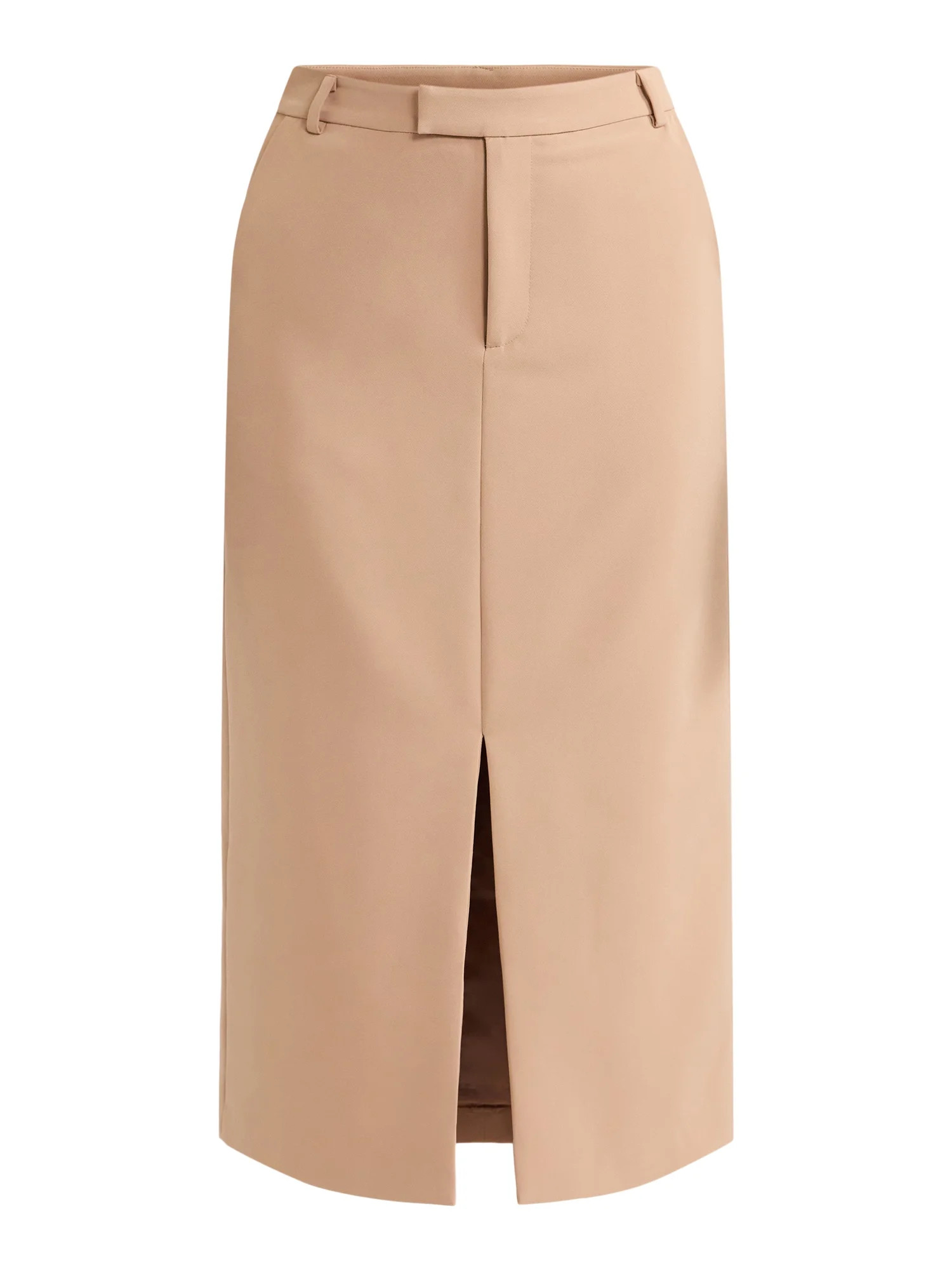 Scoop Women’s Ultimate Crepe Front Slit Midi Skirt, Sizes 0-20 - Walmart.com | Walmart (US)