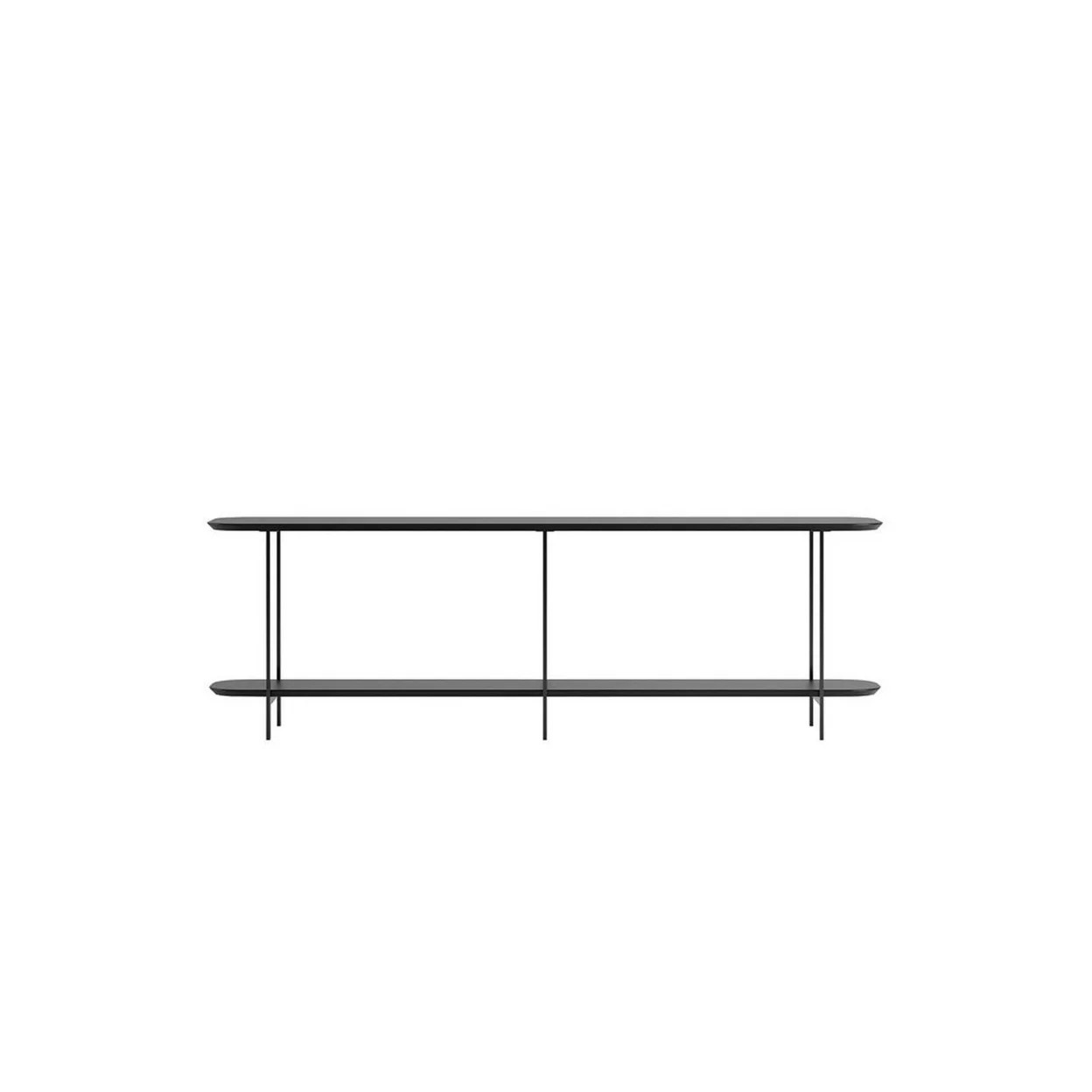Celine 70.86 Side Table Console with Steel Legs in Black - Walmart.com | Walmart (US)