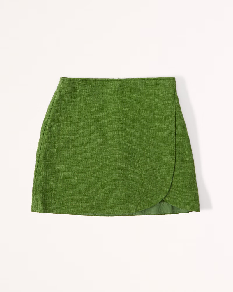 Tweed Wrap Skort | Abercrombie & Fitch (US)