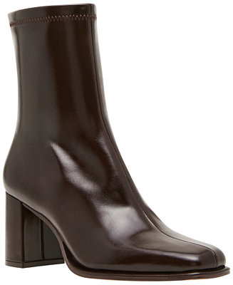 Women's Morning Block Heel Square Toe Sock Booties | Macy's
