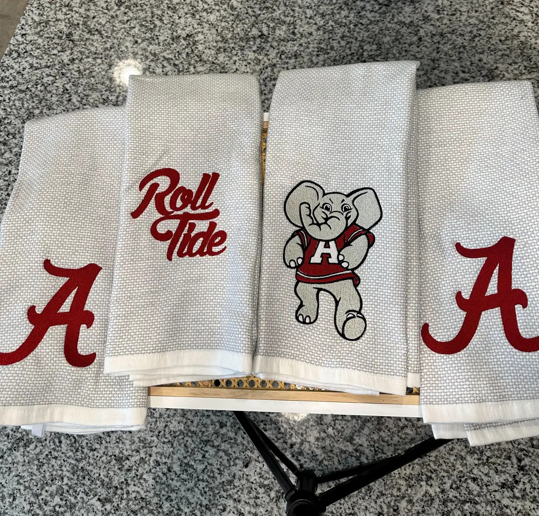 Roll Tide With Big Al – Alabama Crimson Pride Kitchen Towel Set - Etsy | Etsy (US)