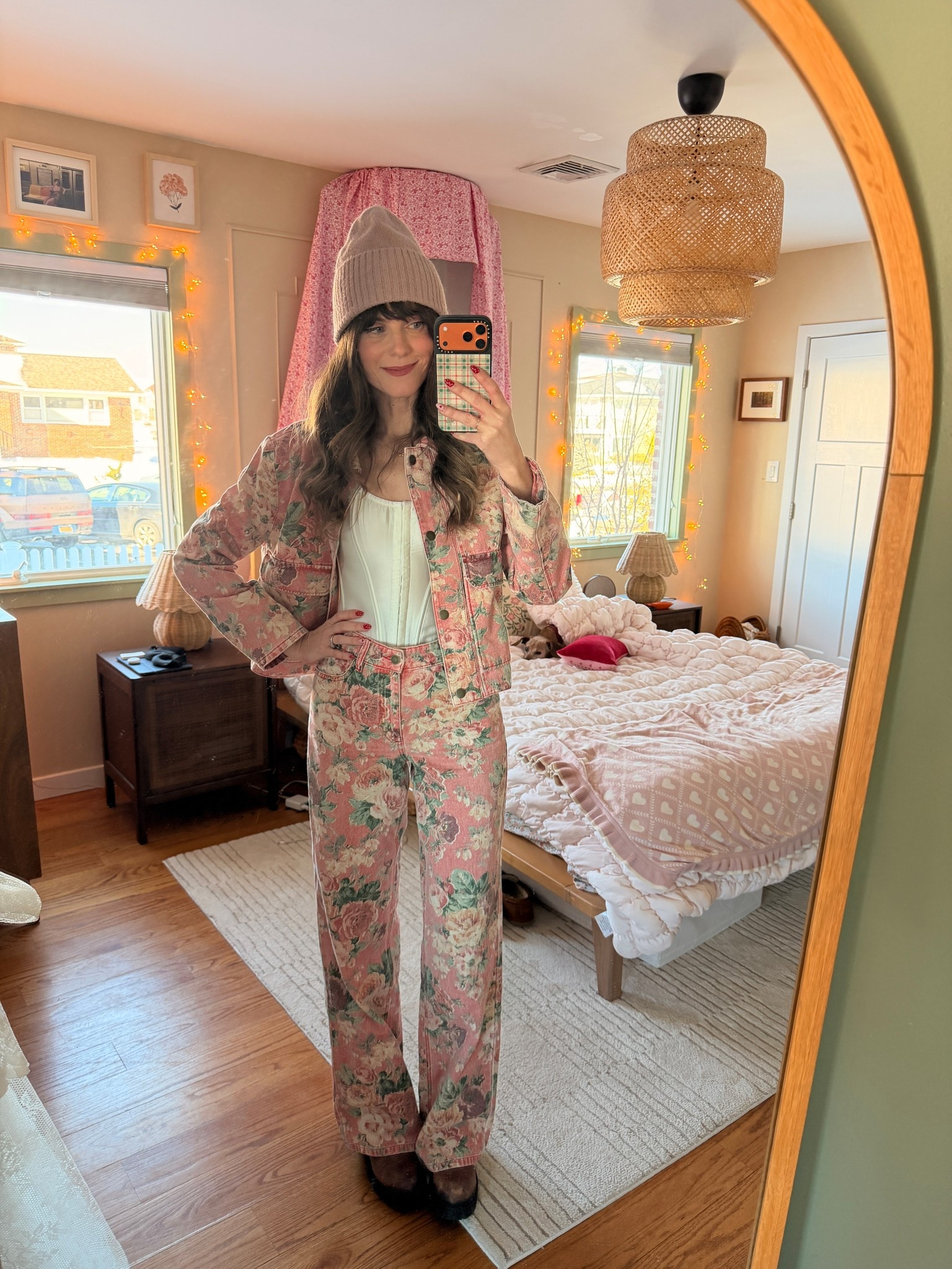 Similar floral jeans ! 

#LTKValentine #LTKNYFW #LTKootd