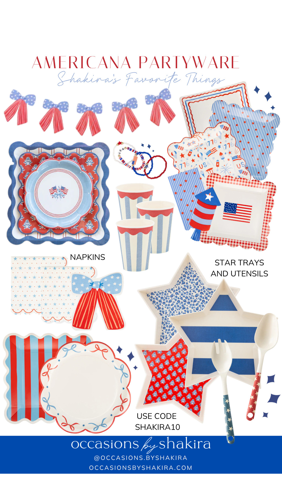 Use code SHAKIRA10 for a discount on Americana partyware at My Mind's Eye!  

 

#LTKSeasonal #LTKHome #LTKKids