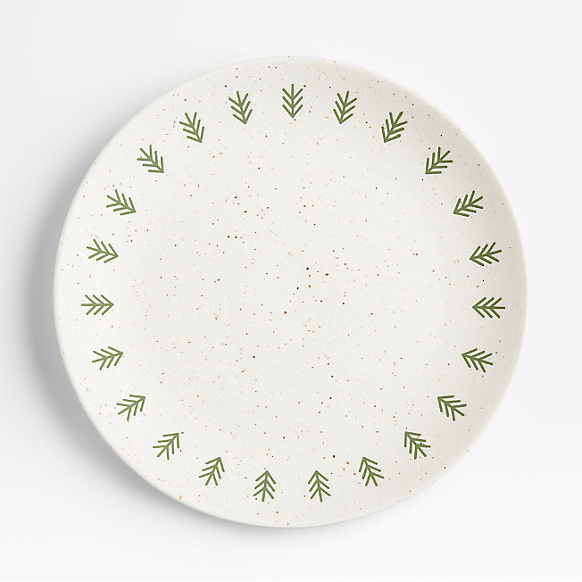 Evergreen Forest Holiday Dinner Plate + Reviews | Crate & Barrel | Crate & Barrel