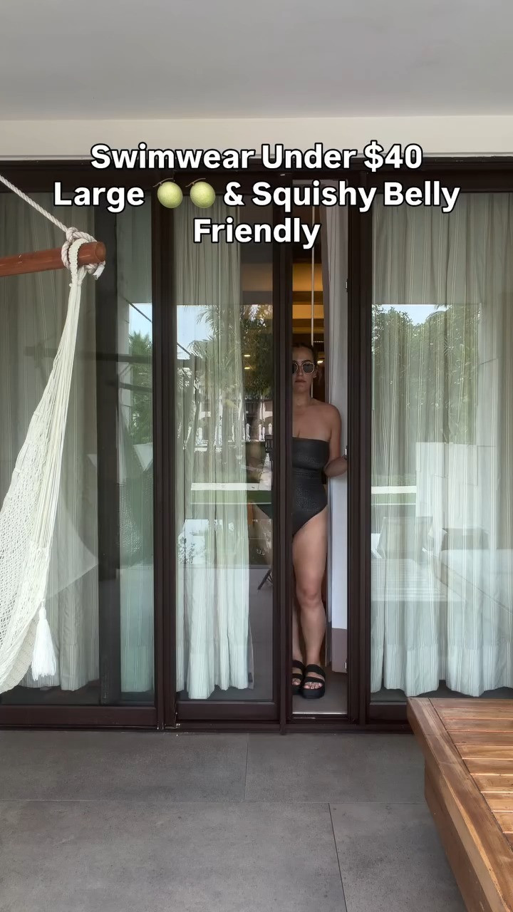 For reference I’m a 32H and wear a size medium/8! These are some great options if you need a new suit this summer or coverup! I would say the red is the most supportive in the chest and all of them have good tummy control!

#resortwear #vacation #apronbelly
#swimsuit #midsizeswim #sexyswimsuit 

 #LTKOver40 #LTKMidsize #LTKTravel