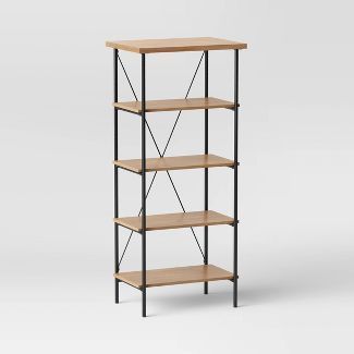 Mixed Material Media Tower Bookcase Natural - Room Essentials™ | Target